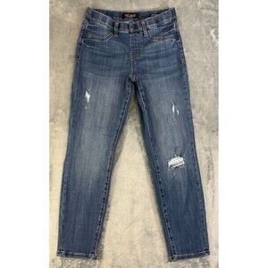 Judy Blue Jeans Women's Juniors 5 Boyfriend Fit Stretch Blue Jegging Distressed